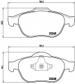 Sada brzdových destiček BREMBO P68032 - RENAULT