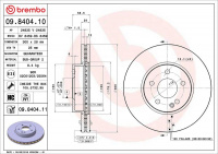 Brzdový kotouč BREMBO 09.8404.10 - MERCEDES-BENZ Brzdový kotouč BREMBO 09.8404.10 - MERCEDES-BENZ