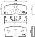 Sada brzdových destiček BREMBO P16005 - DAIHATSU
