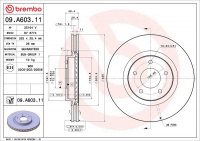 Brzdový kotouč BREMBO 09.A603.11 Brzdový kotouč BREMBO 09.A603.11