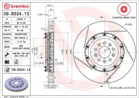 Brzdový kotouč BREMBO 09.B324.13 Brzdový kotouč BREMBO 09.B324.13