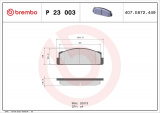Sada brzdových destiček BREMBO P23003 - FIAT
