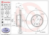 Brzdový kotouč BREMBO 09.9172.11