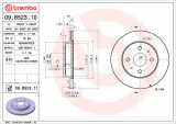 Brzdový kotouč BREMBO 09.B523.10 - DAIHATSU, SUBARU