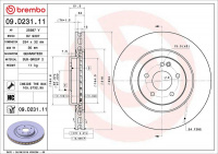 Brzdový kotouč BREMBO 09.D231.11 - MERCEDES-BENZ