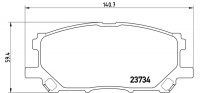 Sada brzdových destiček BREMBO P83067 - LEXUS Sada brzdových destiček BREMBO P83067 - LEXUS