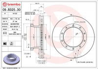 Brzdový kotouč BREMBO 09.B325.30 Brzdový kotouč BREMBO 09.B325.30