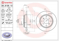 Brzdový kotouč BREMBO 08.9139.10 - HONDA