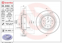 Brzdový kotouč BREMBO 08.9462.10 - VOLVO