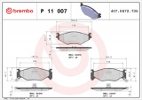 Sada brzdových destiček BREMBO P11007 - CHRYSLER
