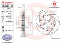 Brzdový kotouč BREMBO 09.7888.33 Brzdový kotouč BREMBO 09.7888.33