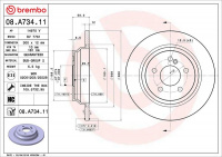 Brzdový kotouč BREMBO 08.A734.11