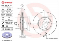 Brzdový kotouč BREMBO 09.8304.11 - MERCEDES-BENZ