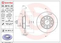 Brzdový kotouč BREMBO 08.9918.21
