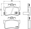 Sada brzdových destiček BREMBO P28027