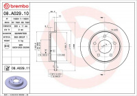 Brzdový kotouč BREMBO 08.A029.11 Brzdový kotouč BREMBO 08.A029.11