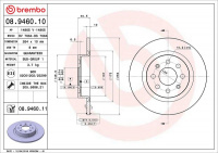 Brzdový kotouč BREMBO 08.9460.10 - FIAT
