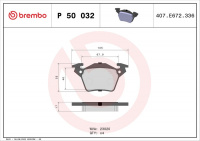 Sada brzdových destiček BREMBO P50032 - MERCEDES-BENZ