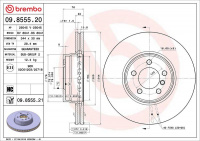 Brzdový kotouč BREMBO 09.8555.20 - LAND ROVER