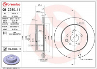 Brzdový kotouč BREMBO 09.C930.11 - LEXUS