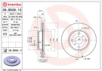 Brzdový kotouč BREMBO 09.B508.10 - ASTON MARTIN, TOYOTA