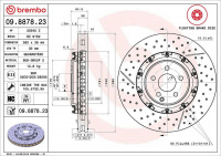 Brzdový kotouč BREMBO 09.8878.23 Brzdový kotouč BREMBO 09.8878.23