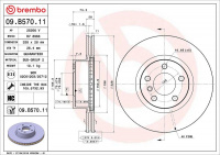 Brzdový kotouč BREMBO 09.B570.11 - BMW