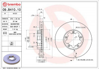 Brzdový kotouč BREMBO 09.B410.10 - NISSAN Brzdový kotouč BREMBO 09.B410.10 - NISSAN