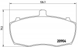 Sada brzdových destiček BREMBO P52012