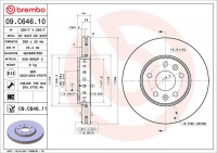 Brzdový kotouč BREMBO 09.C646.11 - FIAT, NISSAN, OPEL, RENAULT