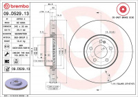 Brzdový kotouč BREMBO 09.D529.13 - MERCEDES-BENZ