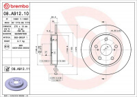 Brzdový kotouč BREMBO 08.A912.10