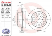 Brzdový kotouč BREMBO 09.B612.10 - HYUNDAI