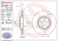 Brzdový kotouč BREMBO 09.9821.11