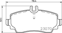 Sada brzdových destiček BREMBO P50047 - MERCEDES-BENZ Sada brzdových destiček BREMBO P50047 - MERCEDES-BENZ