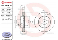 Brzdový kotouč BREMBO 09.B548.10 - NISSAN