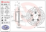 Brzdový kotouč BREMBO 09.C879.11 - PORSCHE