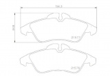 Sada brzdových destiček BREMBO P50029 - VW