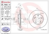 Brzdový kotouč BREMBO 09.7932.11