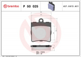 Sada brzdových destiček BREMBO P50025 - MERCEDES-BENZ