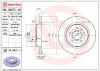 Brzdový kotouč BREMBO 08.9975.11