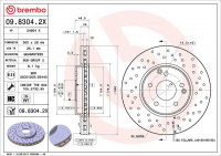Brzdový kotouč BREMBO 09.8304.2X