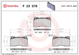 Sada brzdových destiček BREMBO P23078 - ALFA ROMEO