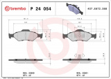 Sada brzdových destiček BREMBO P24054