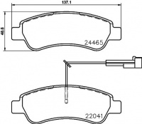 Sada brzdových destiček BREMBO P61125