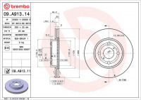 Brzdový kotouč BREMBO 09.A913.14 Brzdový kotouč BREMBO 09.A913.14