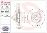 Brzdový kotouč BREMBO 09.6766.10 - FORD