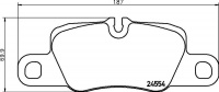Sada brzdových destiček BREMBO P65029 - PORSCHE