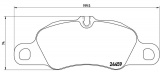 Sada brzdových destiček BREMBO P65019 - PORSCHE