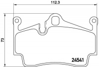 Sada brzdových destiček BREMBO P65028 - PORSCHE